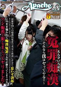 冤罪痴漢～それなら僕はヤッてやる！！～混雑率２５０％の超満員電車で美女と密着しすぎて思わず勃起！彼女の画像