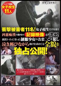 衝撃被害者１１名！女子校生だけを狙う凶悪痴漢の趣味の記録映像が流出！偶然トイレに寄った制服少女のおま○こを犯し泣き叫びながら助けを求めてる全貌を独占公開！の画像