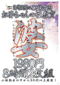 ５月５日はこどもの日お婆ちゃんの性教育１９８０円８時間２枚組の画像