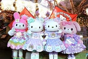 ハローキティ 40周年記念パレードアリガトウエブリィワン ぬいぐるみ 3点セット ハローキティ40周年アニバーサリーパレード”ARIGATO EVERYONE