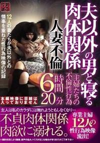 夫以外の男と寝る肉体関係　人妻不倫　主婦たちの不倫性行為　　１２人の妻たちが夫以外との情事を重ねた性行為映像の記録６時間２０分の画像